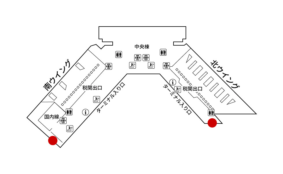 成田国際空港 第1ターミナル 【お受け取り】JALABCカウンター
