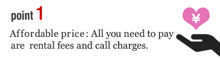 Affordable price: All you need to pay are  rental fees and call charges.